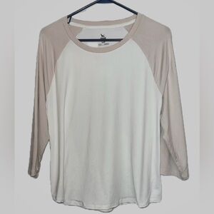 Eddie Bauer Cream and light pink Top